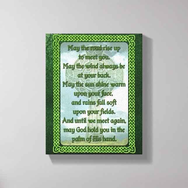 Toile Bénédiction irlandaise verte (Recto)