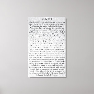 Toile Bénissez le seigneur O mon psaume 103 de vers de