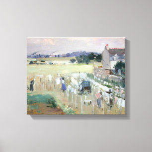 Toile Berthe Morisot - Hanging the Laundry out to Dry