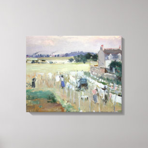 Toile Berthe Morisot - Hanging the Laundry out to Dry