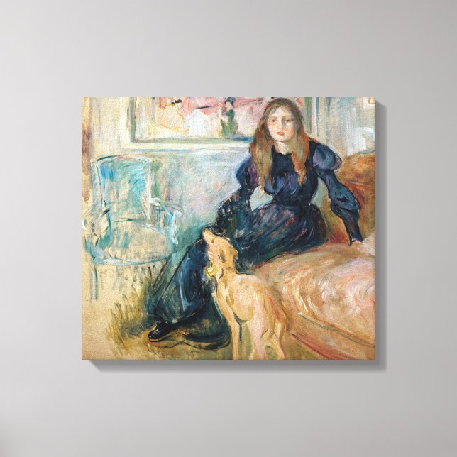 Toile Berthe Morisot - Julie et son Greyhound Laerte (Recto)