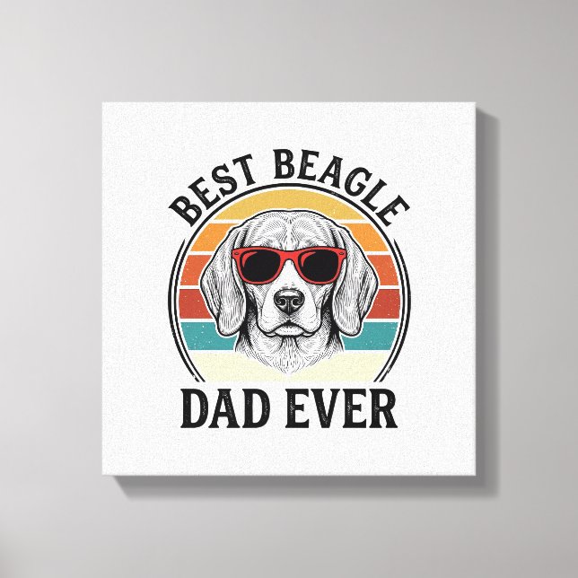Toile Best Beagle Dad Ever Vintage Beagle Shirt Design_1 (Recto)