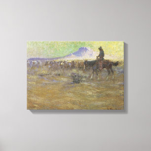Toile Bétail d'élevage de cowboys sur la chaîne par L