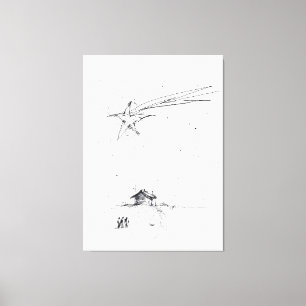 Toile Bethlehem Star et Trois Rois - Scène de la Nativit