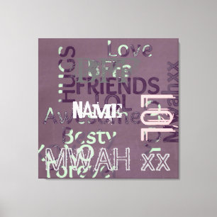 Toile BFF Cadeaux Best Friends Personnalisé