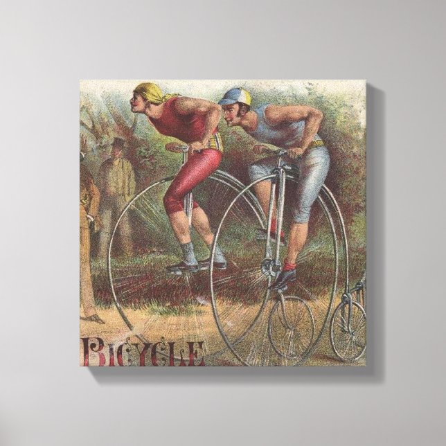 Toile Bicyclettes victoriennes haute roue (Recto)