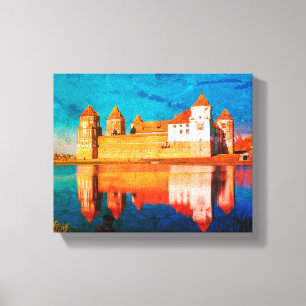 Toile Biélorussie Юеларусь Château de Mir Мирский Archit