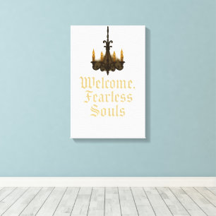Toile Bienvenue Âmes sans peur gothique Lustre Mur Art