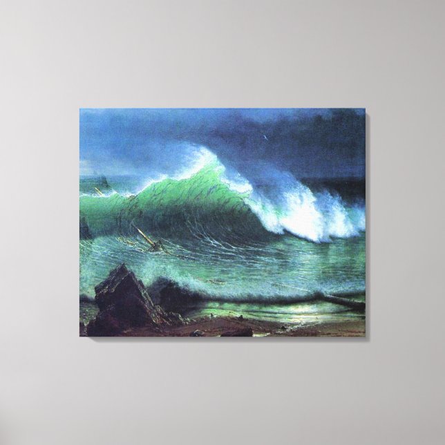 Toile Bierstadt - Mer d'Emeraude, célèbre peinture, (Recto)