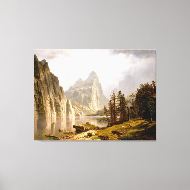Toile Bierstadt - Rivière Merced, Vallée de Yosemite (Recto)