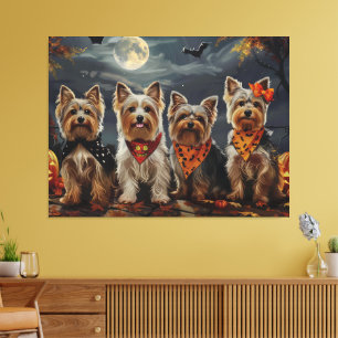 Toile Biewer Terrier Halloween Éffrayant