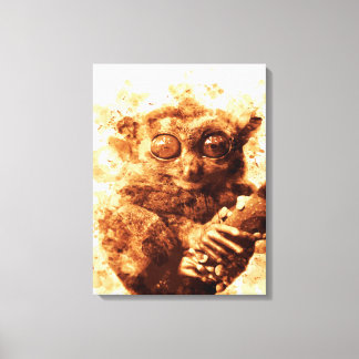 Toile Big Eyes Monkey Coffee Art| Funny Monkey  Design