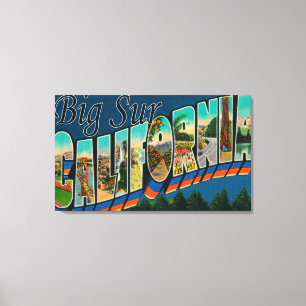 Toile Big Sur, Californie - Scènes de grandes lettres