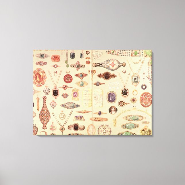 Toile Bijoux du "Catalogue Tiffany", 1890 (Recto)