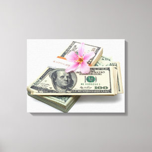 Toile billets de 100 dollars 