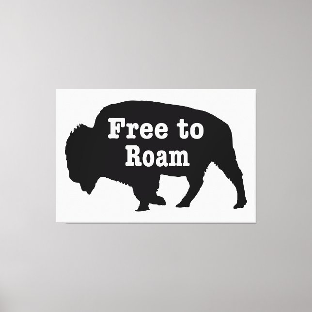 Toile Bisons libres de se promener (Recto)