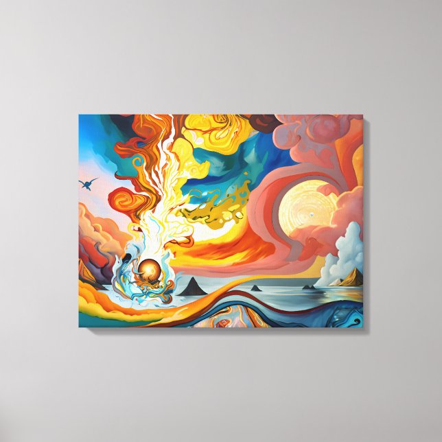 Toile Bit d'eau touché par le feu (Recto)