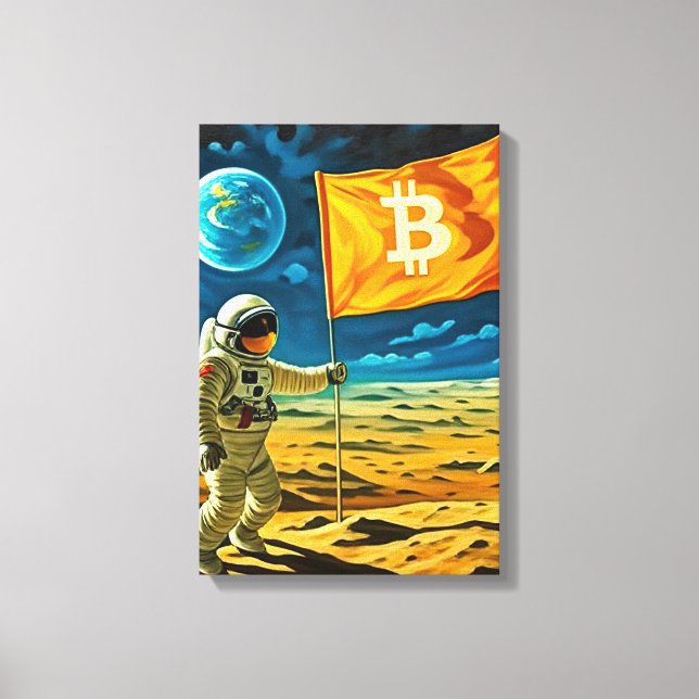 Toile Bitcoin Lune (Recto)
