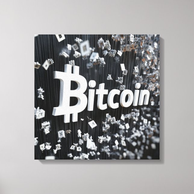 Toile Bitcoin noir (Recto)