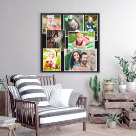 Toile Black 7 Famille Photo Collage de conservation