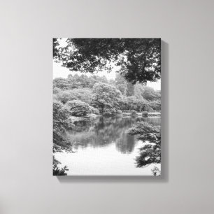 Toile Black and white, cool, unique nature et lake