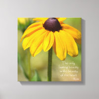 Black Eyed Susan avec une citation de Rumi