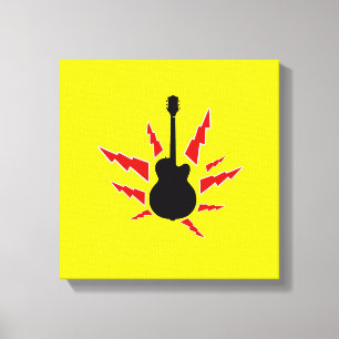 Toile black-guitar