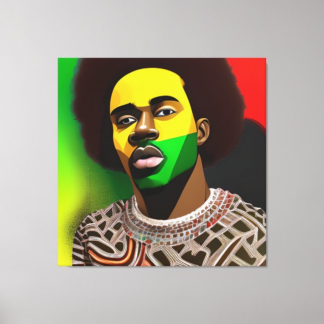 Toile Black King Melanin Homme Bruh Hommes Fils Garçon P (Recto)