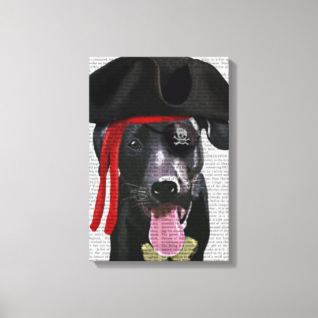 Toile Black Labrador Pirate (Recto)