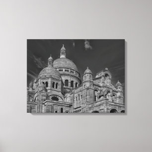 Toile Black White Sacré Coeur Paris Europe Travel