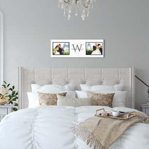 Toile Blanc Horizontal 2 Photo Monogramme Mariage Keepsa