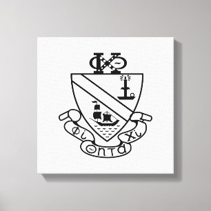 Toile Blason de Phi Chi Theta N&B