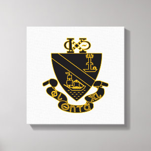 Toile Blason de Phi Chi Theta Or et Noir