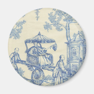 Toile - Blau u. Weiß Magnet