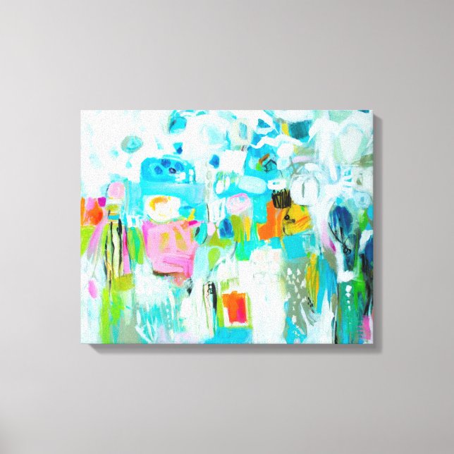 Toile Bleu Abstrait (Recto)