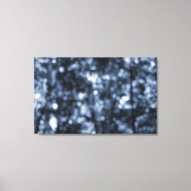 Toile Bleu Bokeh Wrappe Canvas (Recto)