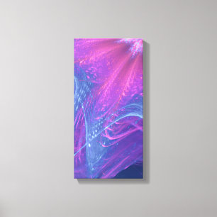 Toile Bleu Magenta Asymétrique Fractal