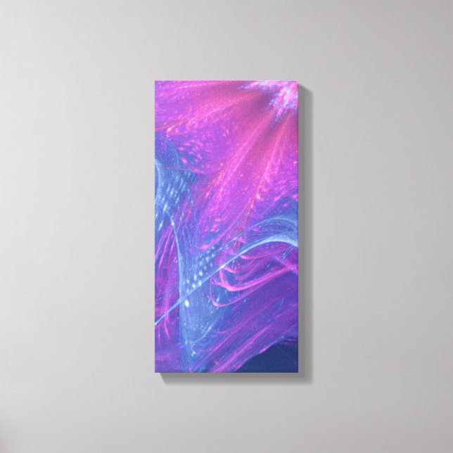 Toile Bleu Magenta Asymétrique Fractal (Recto)