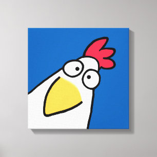 Toile Bleu SERIOUS CHICKEN par Sandra Boynton