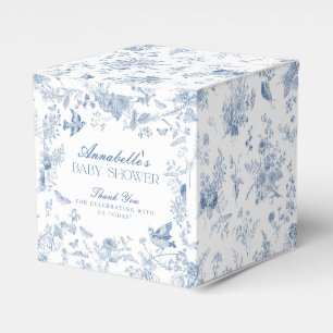 Toile Bleue De Jouy Baby shower Floral Ballotins