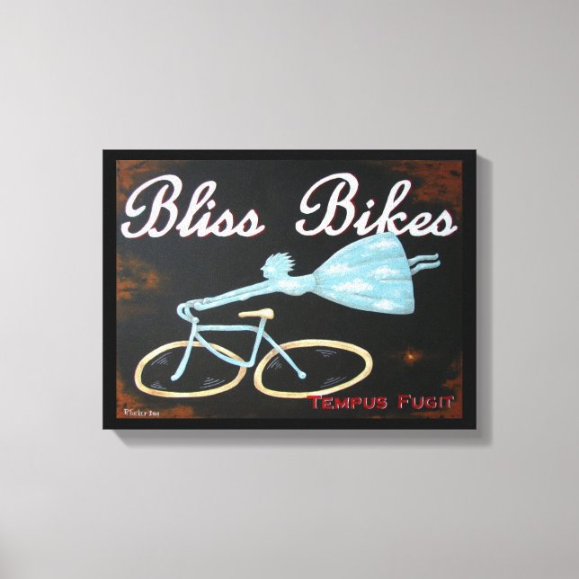 Toile Bliss Vélos Wrapped Canvas par Biddybrain (Recto)