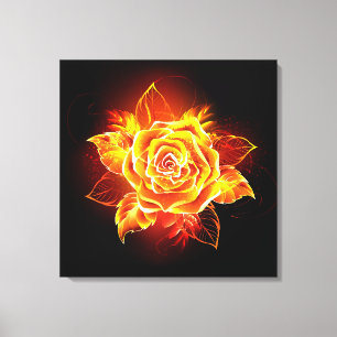 Toile Blooming Fire Rose