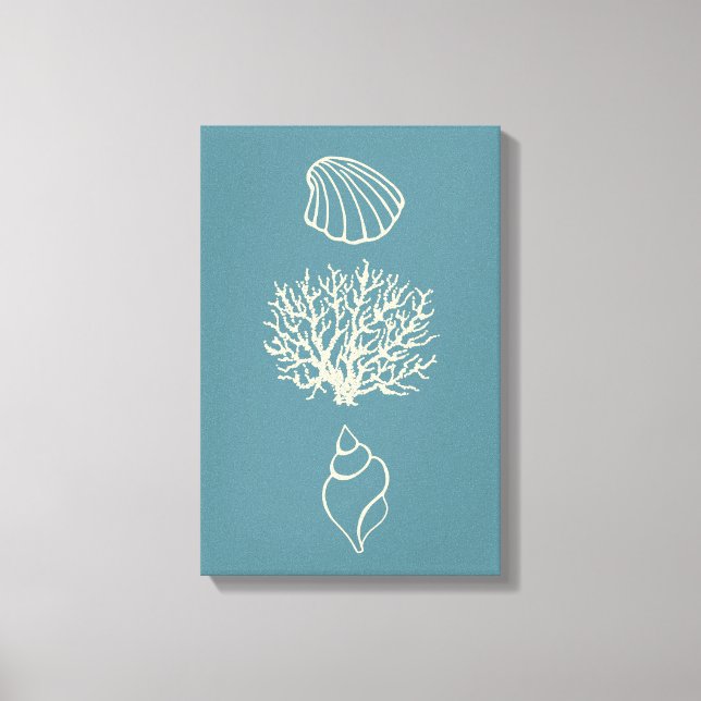 Toile Blue Beach Art Canvas (Recto)