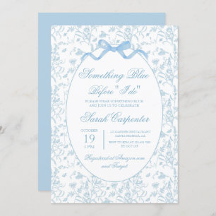 Toile Blue Brautparty Einladung