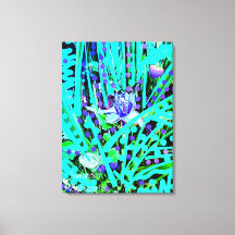 Blue Heart Moon & Wonder Blue Rose Canvas Imprimer