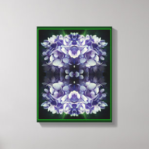 Toile Blue Hydrangea Petals Gros plan Abstrait