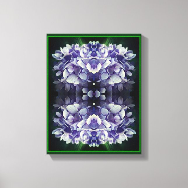 Toile Blue Hydrangea Petals Gros plan Abstrait (Recto)