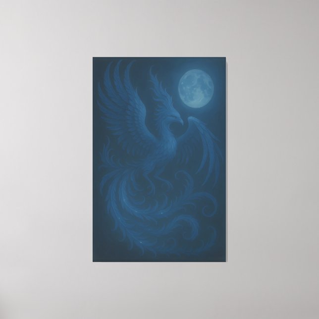 Toile  Blue Moon Phoenix · Fine Art Canvas Print (Recto)
