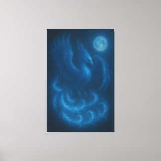 Toile Blue Moon Phoenix · Fine Art Canvas Print