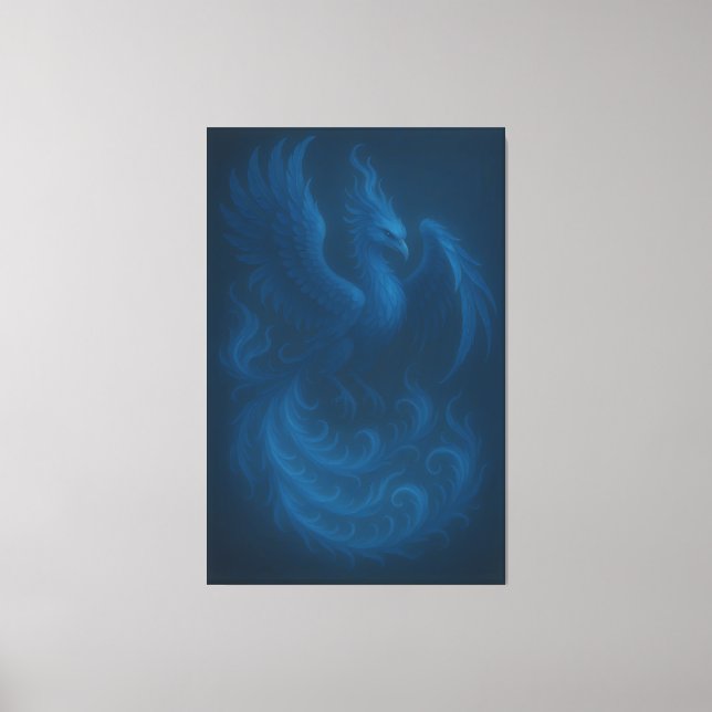Toile Blue Moon Phoenix · Fine Art Canvas Print (Recto)